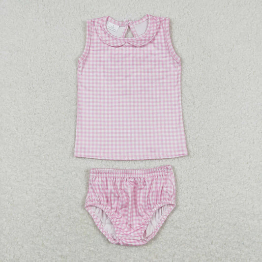 GBO0222 Pink and white plaid