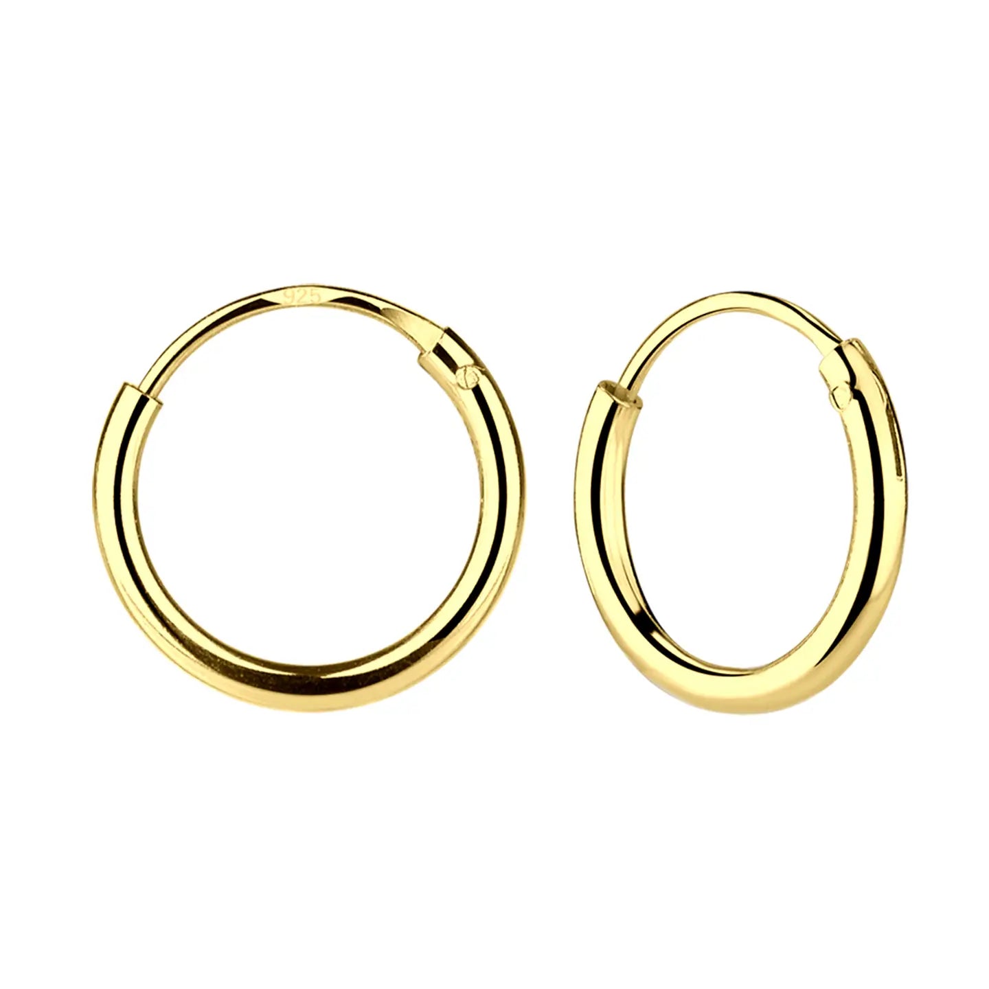 14K Gold-Plated Endless Hoop Earring For Children and Babies