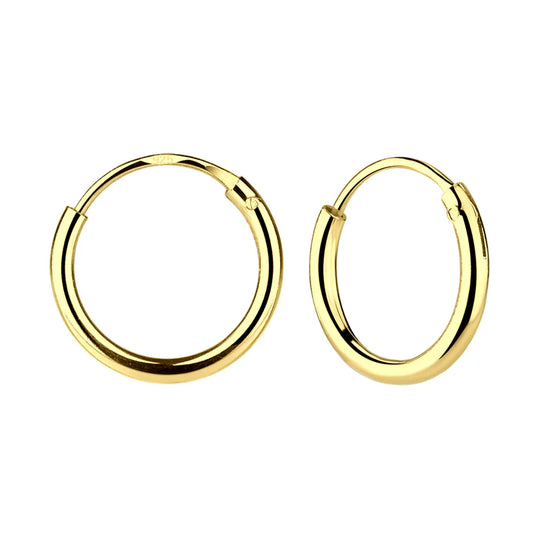 14K Gold-Plated Endless Hoop Earring For Children and Babies