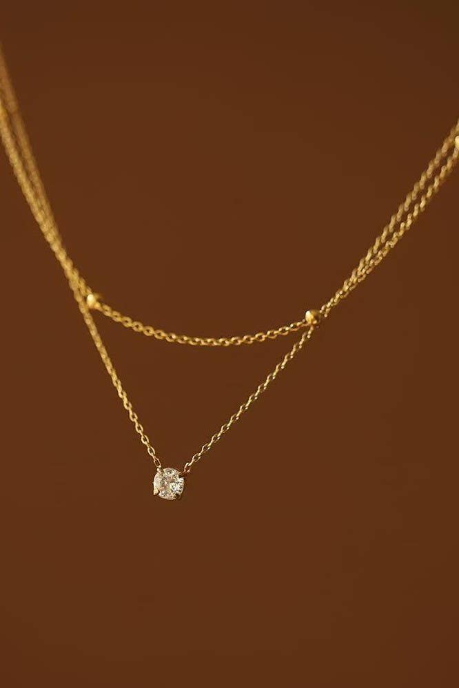 18K STAINLESS STEEL TARNISH FREE NECKLACE SET | 40NK382