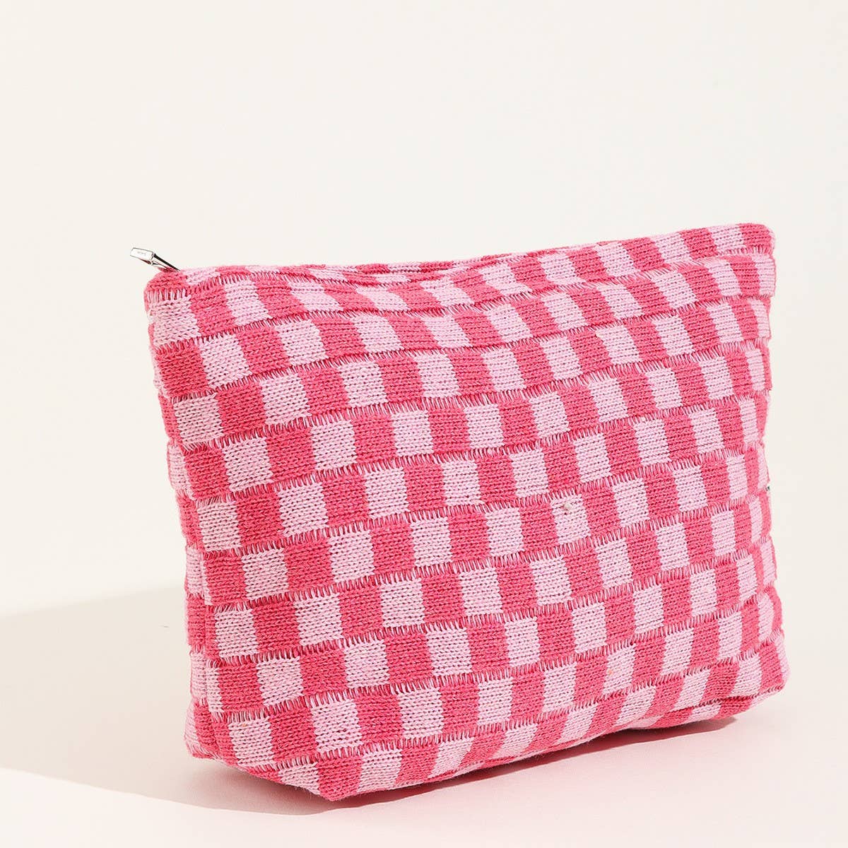 TRAVEL CHECKER MAKEUP COSMETIC POUCH BAG | 40P528
