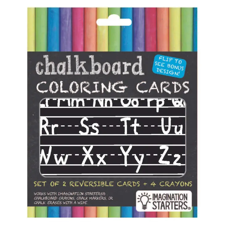 Chalkboard Minimats Letters & Shapes Coloring Kit