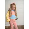 Kids Pastel Color Block Hooded Ruffle Pocket Set