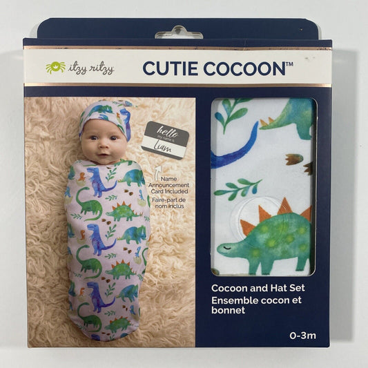 ITZY RITZY DINO COCOON AND HAT SET