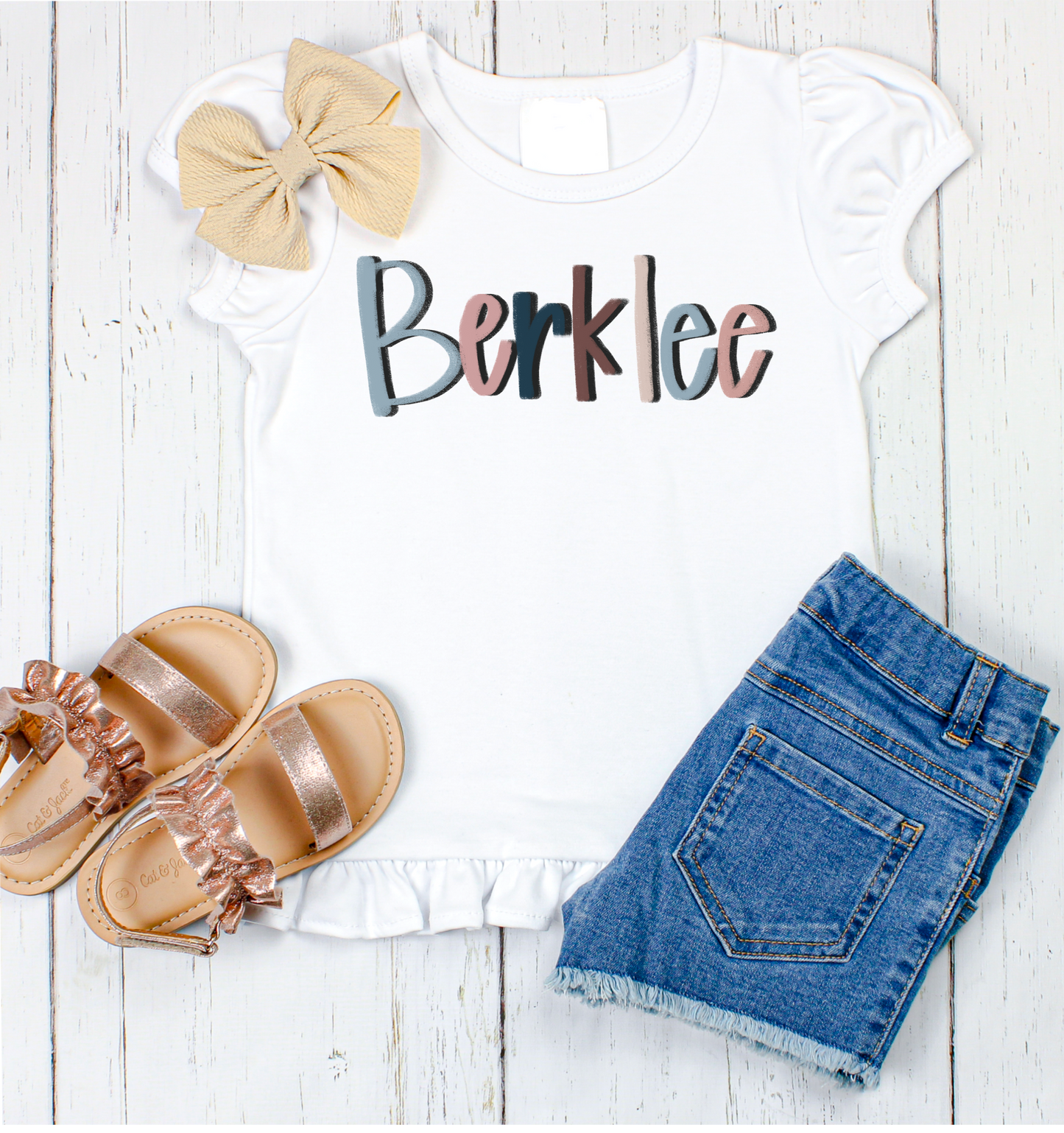 Berklee  hand lettered name shirt Girl