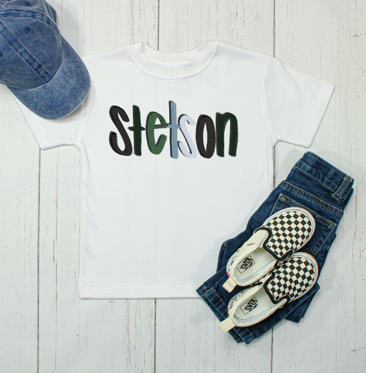 Stetson  hand lettered name SUB shirt