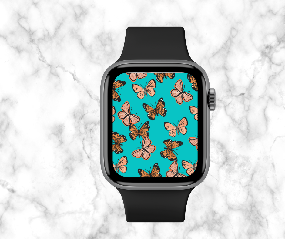 Butterfly Blue Watchface – Mudbugs and Magnolias of MS, LLC