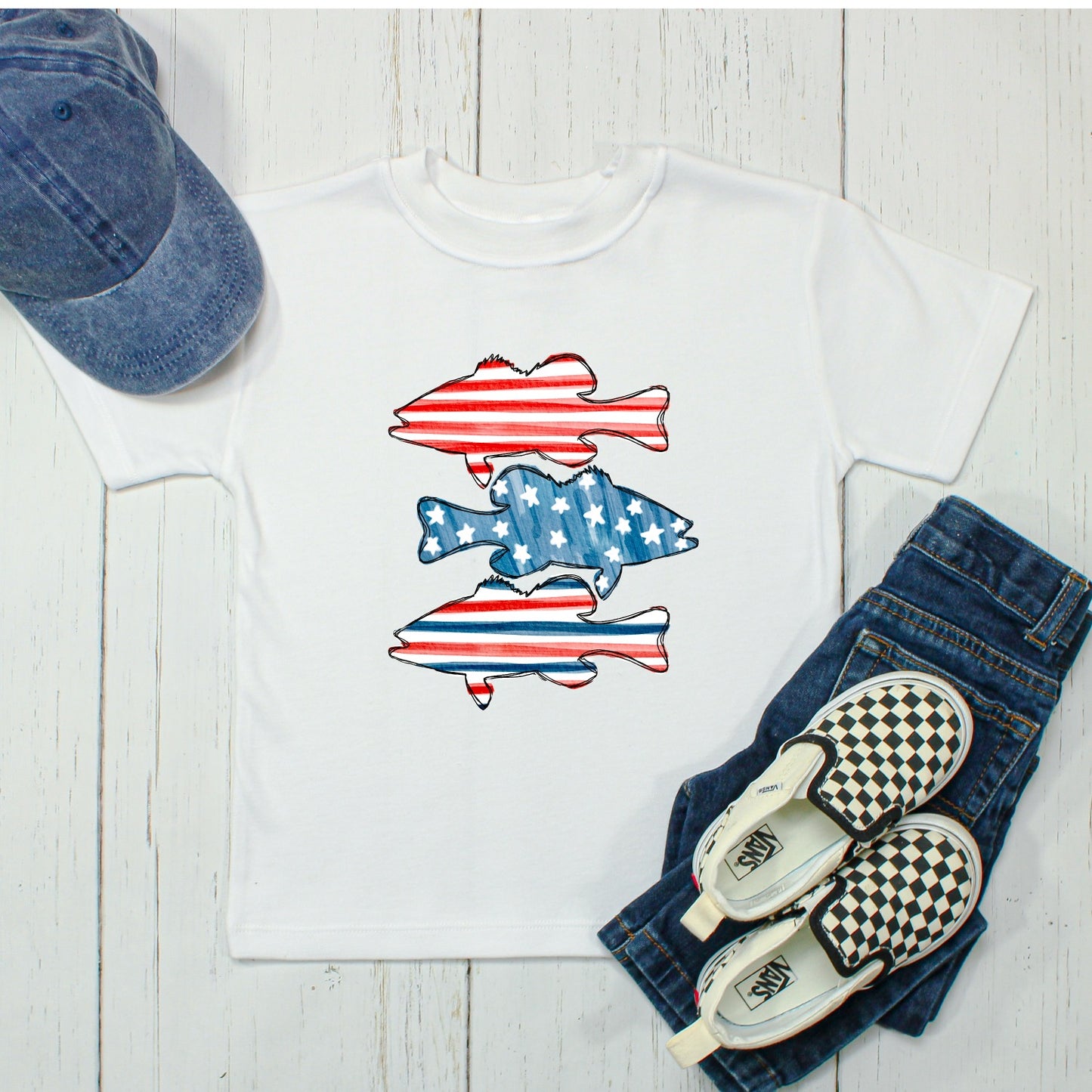 Fish Stars and Stripes Sub Shirt